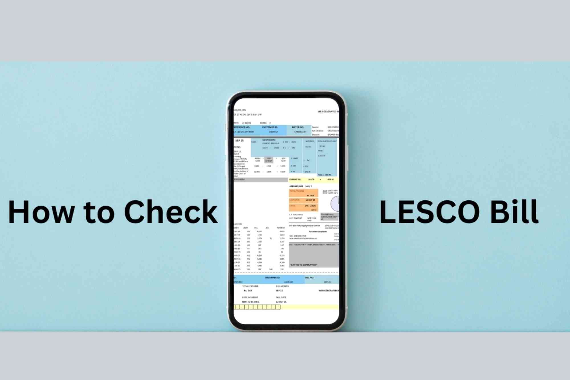 How To Check LESCO Bill